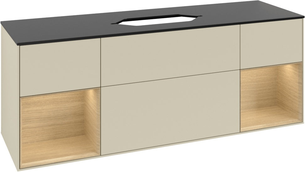 Villeroy & Boch Finion Waschbeckenunterschrank 1600 mm Glossy White Lacquer mit Beleuchtung