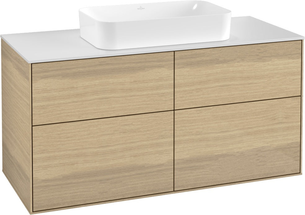 Villeroy & Boch Finion Waschtischunterschrank 1200 mm Anthrazit Matt mit LED-Beleuchtung