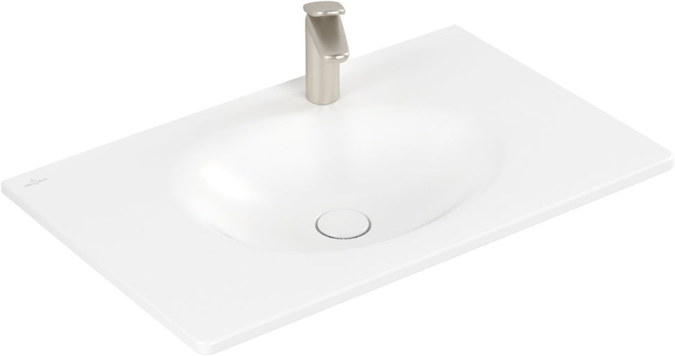 Villeroy & Boch Antao Schrankwaschtisch 800 mm Almond CeramicPlus – Wandmontage, TitanCeram, ohne Überlauf