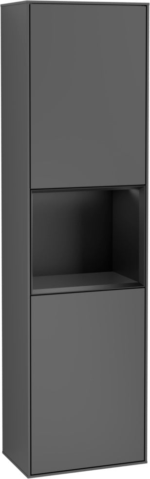 Villeroy & Boch Hochschrank Finion F460GF – 418 mm, Glossy White Lacquer, mit Beleuchtung & SoftClosing