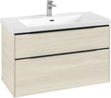 Villeroy & Boch Subway 3.0 Waschtischunterschrank C570L0 Brilliant White mit LED-Beleuchtung und SoftClosing