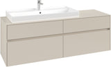 Villeroy & Boch Waschtischunterschrank Collaro C029 B0 1600 mm Cashmere Grey mit LED-Beleuchtung