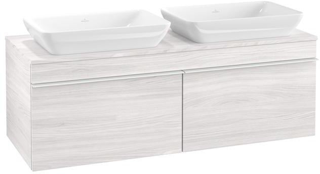 Villeroy & Boch Venticello Waschtischunterschrank 1257 mm Glossy White für 2 Waschbecken