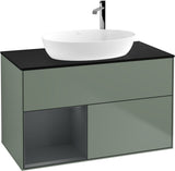 Villeroy & Boch Finion Waschbeckenunterschrank G892G 1000 mm Glossy White Lacquer mit Beleuchtung