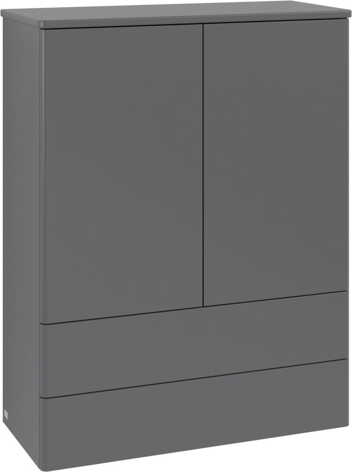 Villeroy & Boch Antao Highboard L47000 – 814 mm, Glossy White Lacquer, LED-Beleuchtung