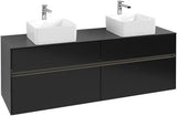 Villeroy & Boch Collaro Waschtischunterschrank 1600 mm Truffle Grey mit LED-Beleuchtung
