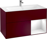 Villeroy & Boch Finion Waschtischunterschrank 996 mm Glossy White Lacquer mit LED-Beleuchtung
