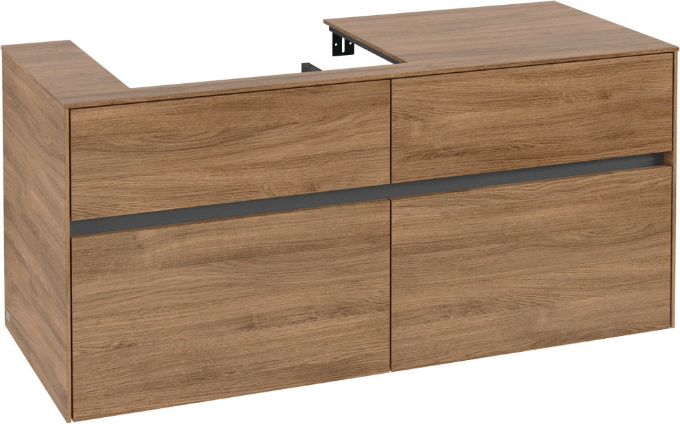 Villeroy & Boch Waschbeckenunterschrank Collaro C082 1200 mm Kansas Oak mit 4 Auszügen