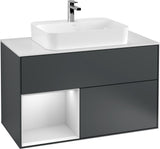 Villeroy & Boch Finion Waschtischunterschrank 1000 mm White Matt Lacquer mit LED-Beleuchtung