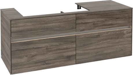 Villeroy & Boch Waschtischunterschrank Collaro C089 B0 1400 mm Stone Oak mit Beleuchtung