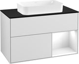 Villeroy & Boch Waschtischunterschrank Finion F252G 1000 mm Glossy White Lacquer mit LED-Beleuchtung