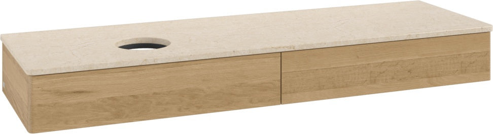 Villeroy & Boch Antao Waschbeckenunterschrank L15013 1600 mm Warm Walnut mit LED