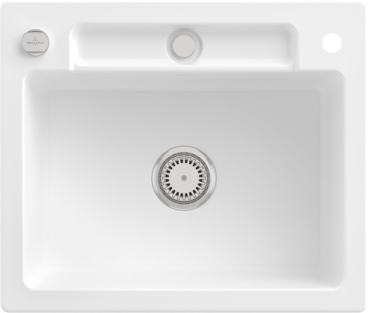Villeroy & Boch Einbauspüle Siluet 60 S 334601 – 600 x 510 mm, Weiß Alpin CeramicPlus, TitanCeram