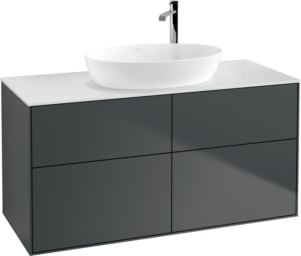 Villeroy & Boch Finion Waschtischunterschrank F91200GF 1200 mm Glossy White Lacquer mit 4 Auszügen