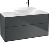 Villeroy & Boch Finion Waschtischunterschrank F91200GF 1200 mm Glossy White Lacquer mit 4 Auszügen