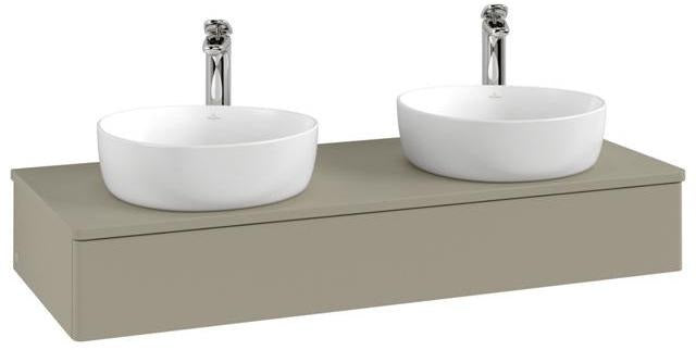 Villeroy & Boch Antao Waschtischunterschrank 1200 mm mit Hahnlochbohrung – Stone Grey Matt