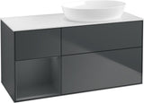 Villeroy & Boch Finion Waschtischunterschrank 1200 mm Glossy White Lacquer mit Beleuchtung