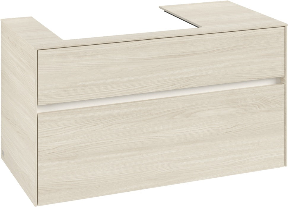 Villeroy & Boch Waschtischunterschrank Collaro C017 B0 1000 mm White Oak mit Beleuchtung und SoftClosing