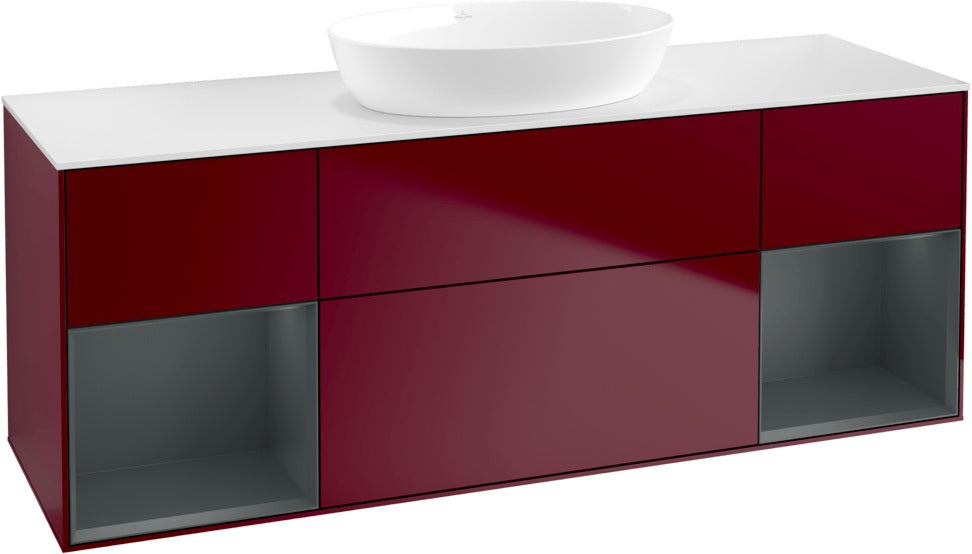 Villeroy & Boch Finion Waschbeckenunterschrank 1600 mm Glossy White Lacquer – mit LED-Beleuchtung