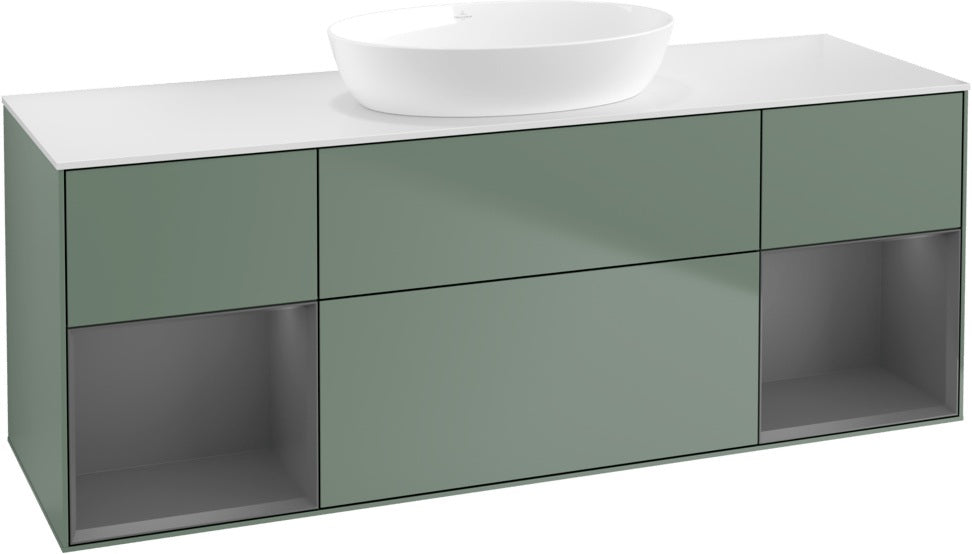 Villeroy & Boch Finion Waschtischunterschrank GD01GF 1600 mm Glossy White Lacquer mit Beleuchtung