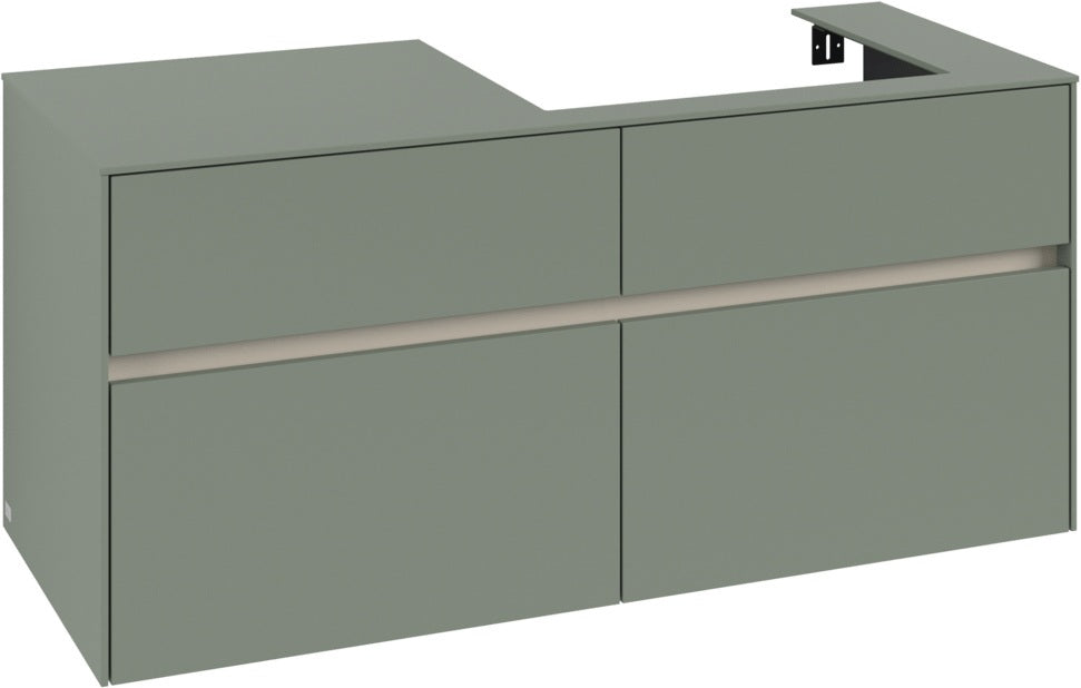 Villeroy & Boch Waschtischunterschrank Collaro C083 B0, 1200 mm, White Oak, mit Beleuchtung und SoftClosing