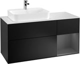 Villeroy & Boch Waschtischunterschrank Finion F401G 1200 mm Glossy White Lacquer mit Beleuchtung