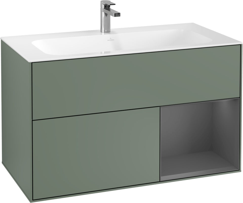 Villeroy & Boch Finion Waschtischunterschrank 996 mm White Matt Lacquer mit Beleuchtung
