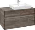 Villeroy & Boch Waschtischunterschrank Collaro C018B0 Stone Oak 1000 mm mit Beleuchtung