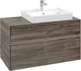 Villeroy & Boch Waschtischunterschrank Collaro C018B0 Stone Oak 1000 mm mit Beleuchtung