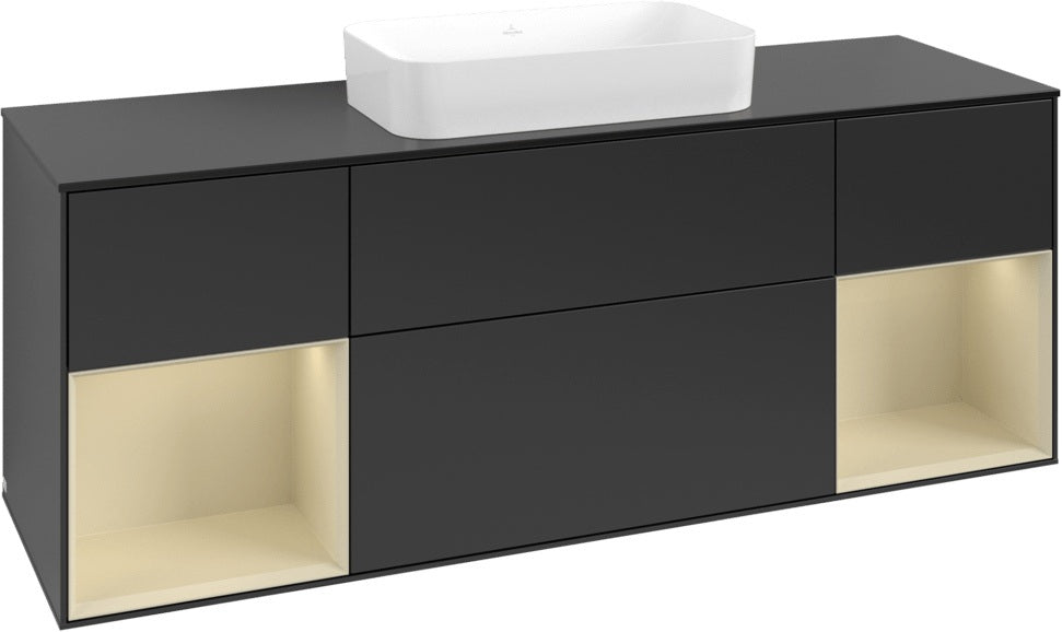 Villeroy & Boch Finion Waschtischunterschrank 1600 mm Glossy White Lacquer mit Beleuchtung