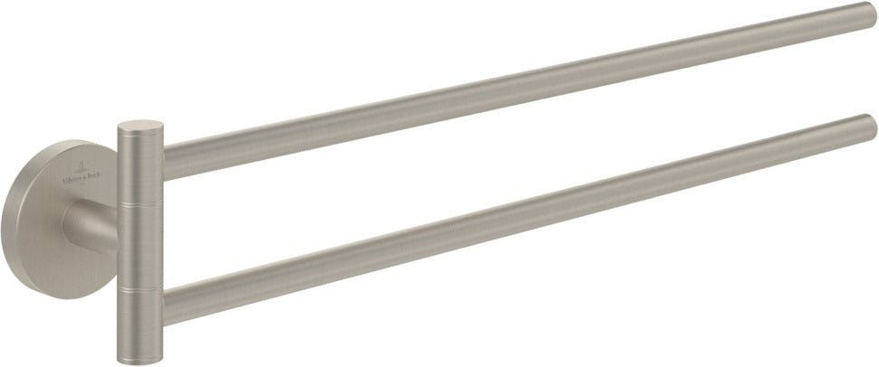 Villeroy & Boch Elements - Tender Handtuchhalter zweiarmig, schwenkbar, Chrom, 400 mm