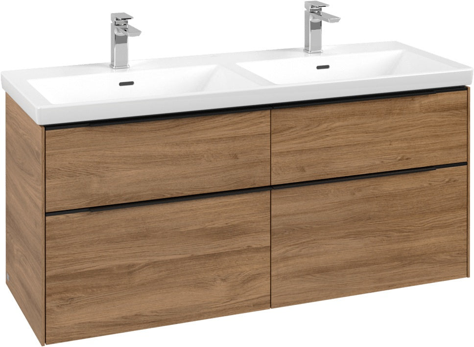 Villeroy & Boch Subway 3.0 Waschtischunterschrank 1272 mm Brilliant White mit 4 Auszügen