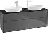 Villeroy & Boch Finion Waschbeckenunterschrank 1600 mm Glossy White Lacquer mit Beleuchtung