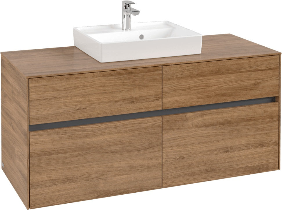 Villeroy & Boch Waschbeckenunterschrank Collaro C070 Kansas Oak 1200 mm mit 4 Auszügen