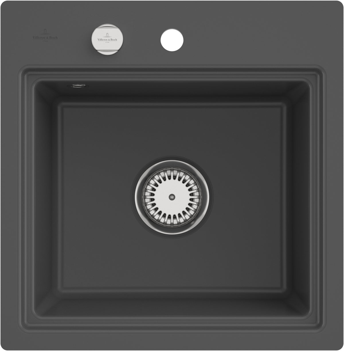 Villeroy & Boch Subway Style 50 S Flat Einbauspüle 500x510mm Stone White CeramicPlus