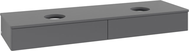 Villeroy & Boch Waschtischunterschrank Antao 1600 mm Anthrazit Matt Lack mit LED-Beleuchtung