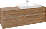 Villeroy & Boch Waschtischunterschrank Collaro C027 B0 1600 mm Glossy White mit LED-Beleuchtung