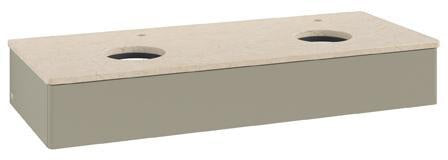 Villeroy & Boch Antao Waschtischunterschrank 1200 mm – Grau Matt, 1 Auszug, Push-Open