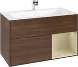 Villeroy & Boch Finion Waschtischunterschrank 996 mm Glossy White Lacquer mit LED-Beleuchtung