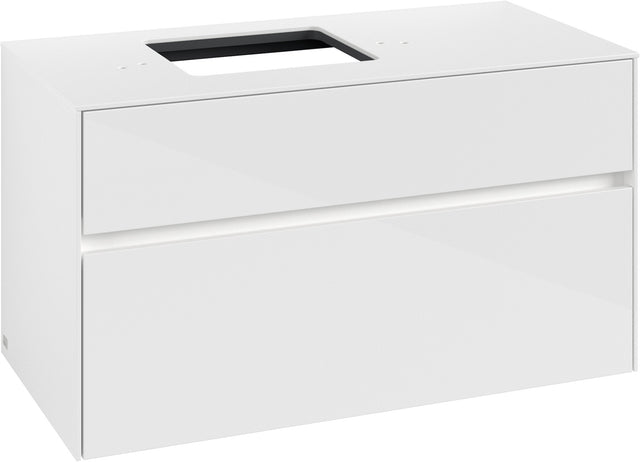 Villeroy & Boch Waschbeckenunterschrank Collaro C126 B0 1000 mm Glossy White mit Beleuchtung