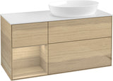 Villeroy & Boch Finion Waschtischunterschrank 1200 mm Glossy White Lacquer mit Beleuchtung