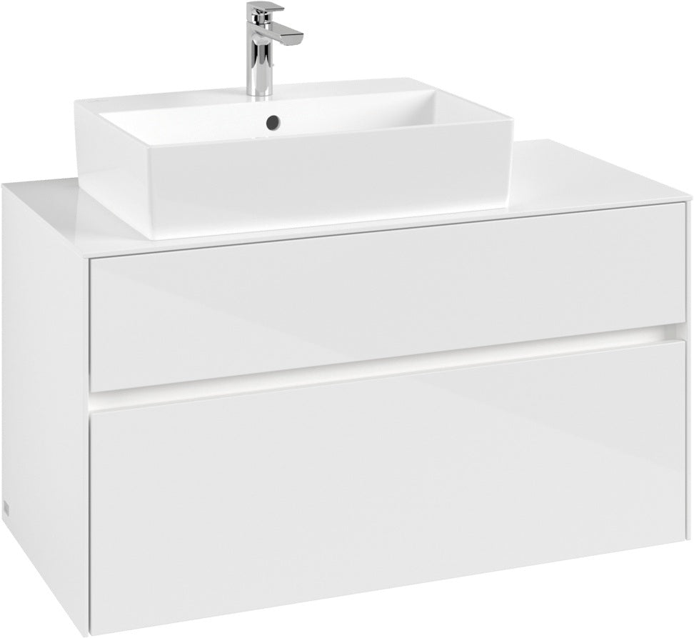 Villeroy & Boch Waschbeckenunterschrank Collaro C126 B0 1000 mm Glossy White mit Beleuchtung