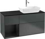 Villeroy & Boch Finion Waschtischunterschrank 1200 mm Glossy White Lacquer mit Beleuchtung