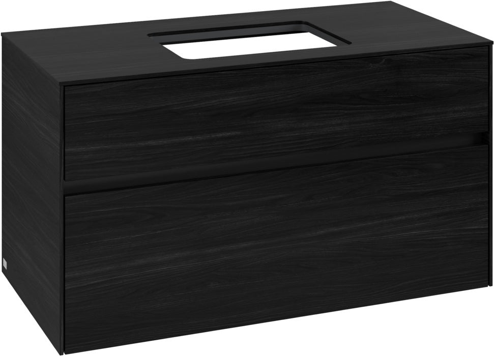 Villeroy & Boch Waschtischunterschrank Collaro C109 B0 1000 mm Black Oak mit Beleuchtung & SoftClosing