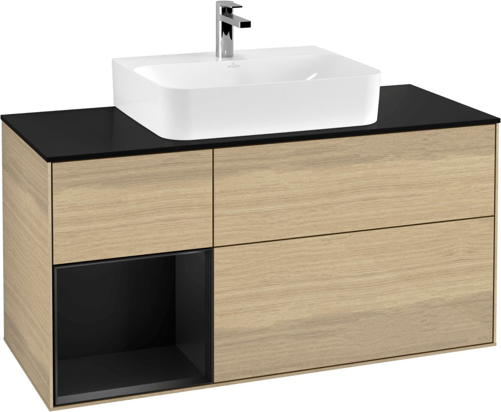 Villeroy & Boch Finion Waschbeckenunterschrank 1200 mm Glossy White mit Beleuchtung
