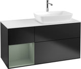 Villeroy & Boch Finion Waschbeckenunterschrank 1200 mm Glossy White Lacquer mit Beleuchtung