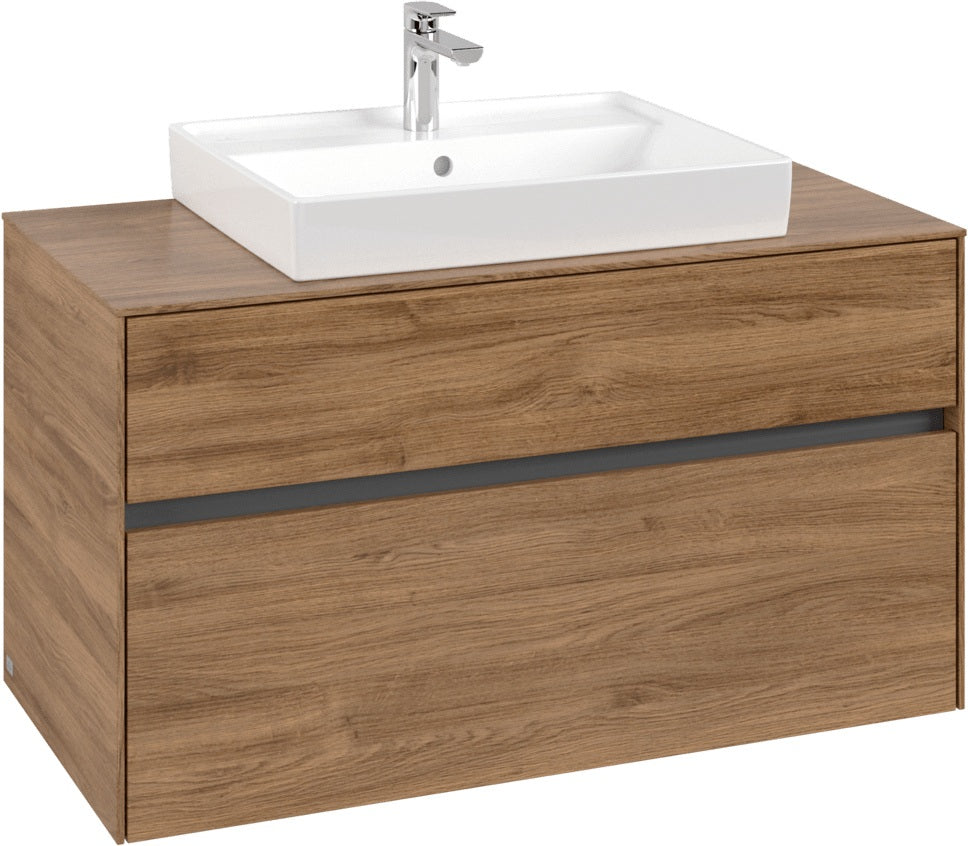 Villeroy & Boch Waschbeckenunterschrank Collaro C01900 Kansas Oak 1000 mm mit SoftClosing