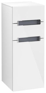 Villeroy & Boch Subway 2.0 Seitenschrank 356 mm, 1 Tür, 2 Schubladen, Glossy White, Anschlag rechts