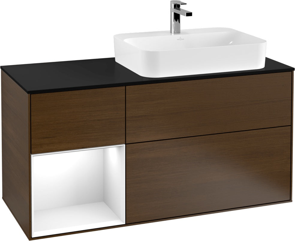 Villeroy & Boch Finion Waschbeckenunterschrank 1200 mm Glossy White Lacquer mit Beleuchtung