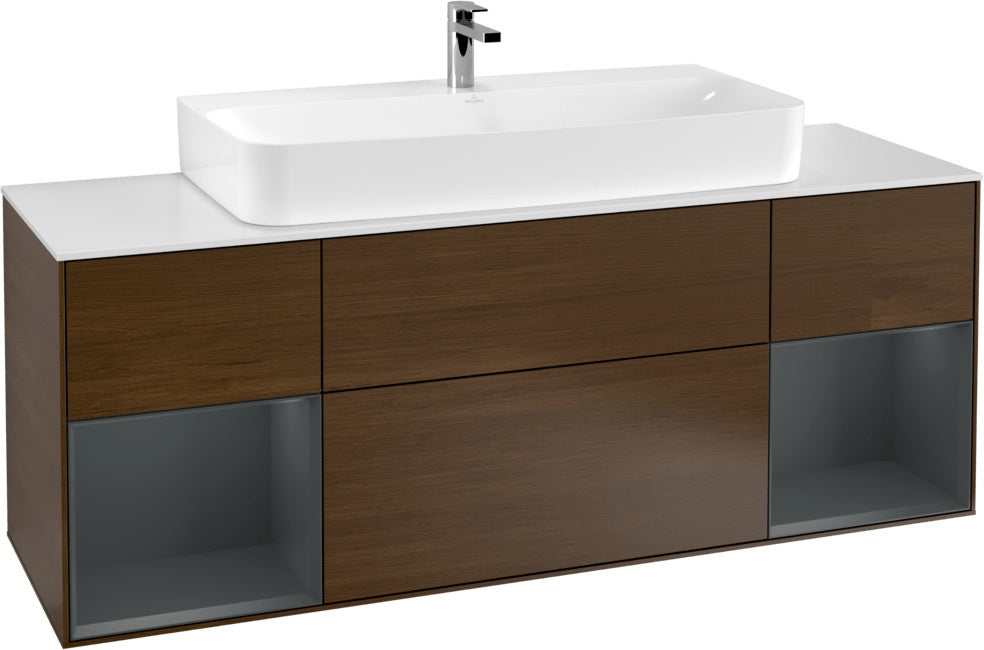 Villeroy & Boch Finion Waschtischunterschrank 1600 mm Glossy White Lacquer mit Beleuchtung
